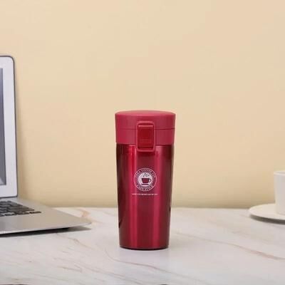 Uplifted Finds 304 Stainless Steel Double Wall Vacuum Mug Leak Proof Thermal Flask 500 Ml red
