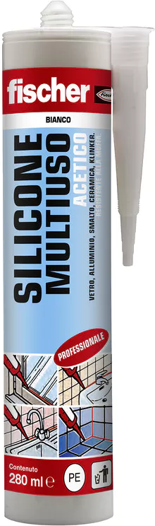 Silicone multiuso acetico antimuffa Fischer SAM