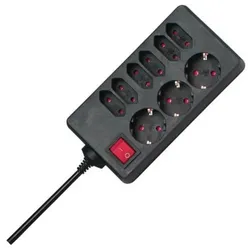 Kopp 129805005 Steckdosenleiste 3+6-fach KS H05VV-F3G1,5qmm 1,4m 16A schwarz