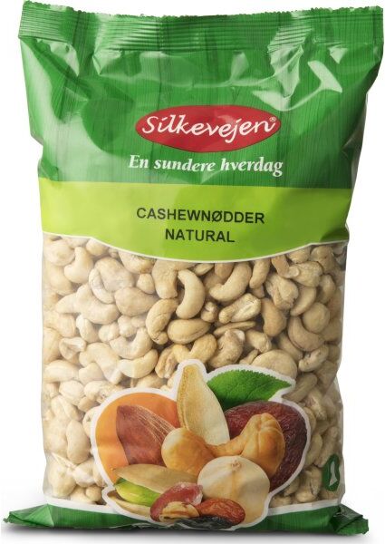Silkevejen Cashew Nødder Natural, 1 Kg
