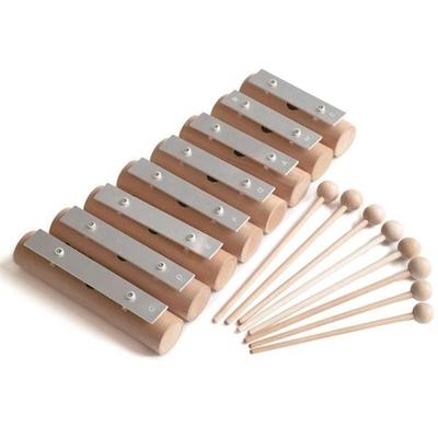 Voggenreiter - Voggys Holz-Klangbausteine 8er Set (Xylophon / Glockenspiel) aus Buchenholz für Kinder, diatonisch C-Dur