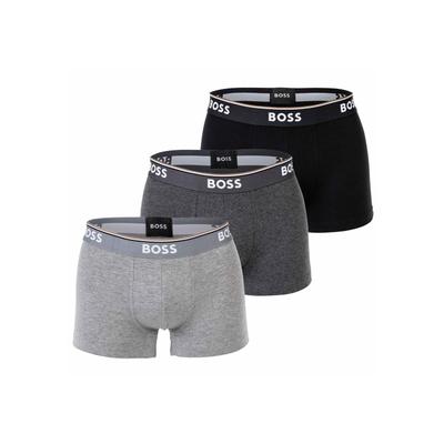 Boxershorts BOSS "Boxershort Trunk 3P Power 3er Pack", Herren, Gr. L, grau, Obermaterial: 95% Baumwolle CO. 5% Elasthan EL., Unterhosen