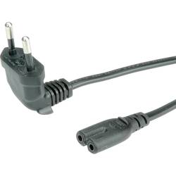 ROLINE Netzkabel Euro-Stecker (abgewinkelt) auf C7, 2pol., schwarz, 1,8 m 19.07.2093