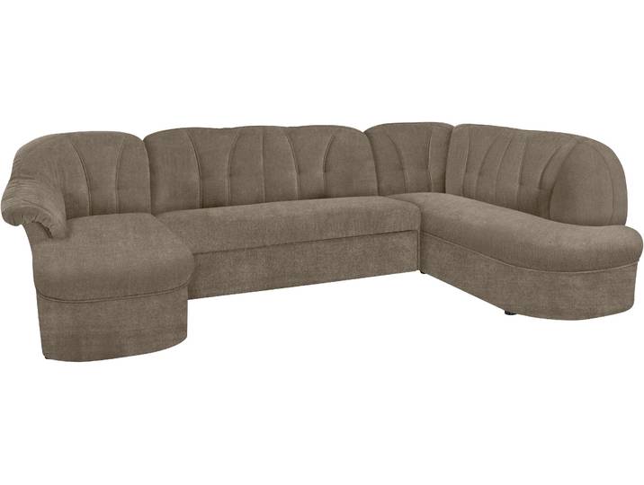 Wohnlandschaft, Luxus-Microfaser, Braun, 292×180 cm, U-Form, Modern, Domo-collection