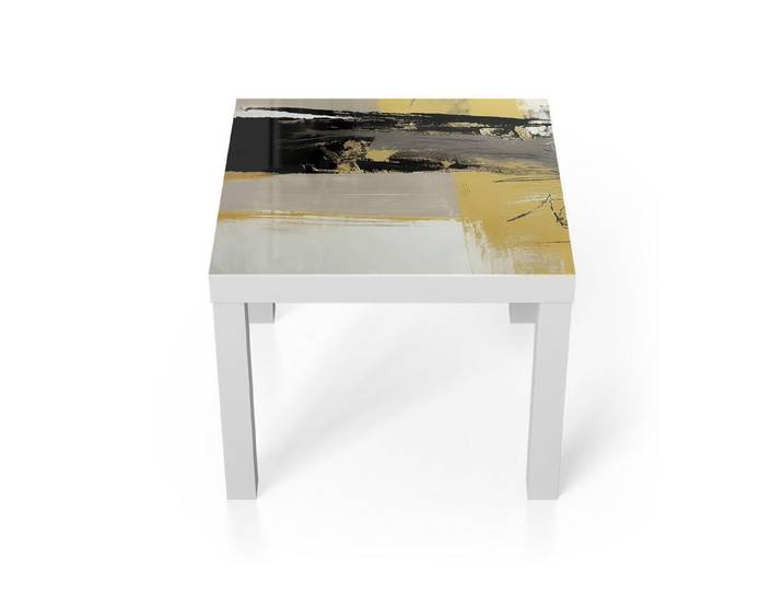 DEQORI Couchtisch 'Goldene Kontraste', Glas Beistelltisch Glastisch modern
