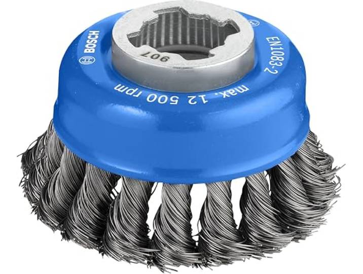 Bosch 1x Brosse boisseau à fils torsadés PRO Metal heavy \, X-Lock pour Acier\, Ø 75 mm Professional Accessoire Petite meuleuse angulaire