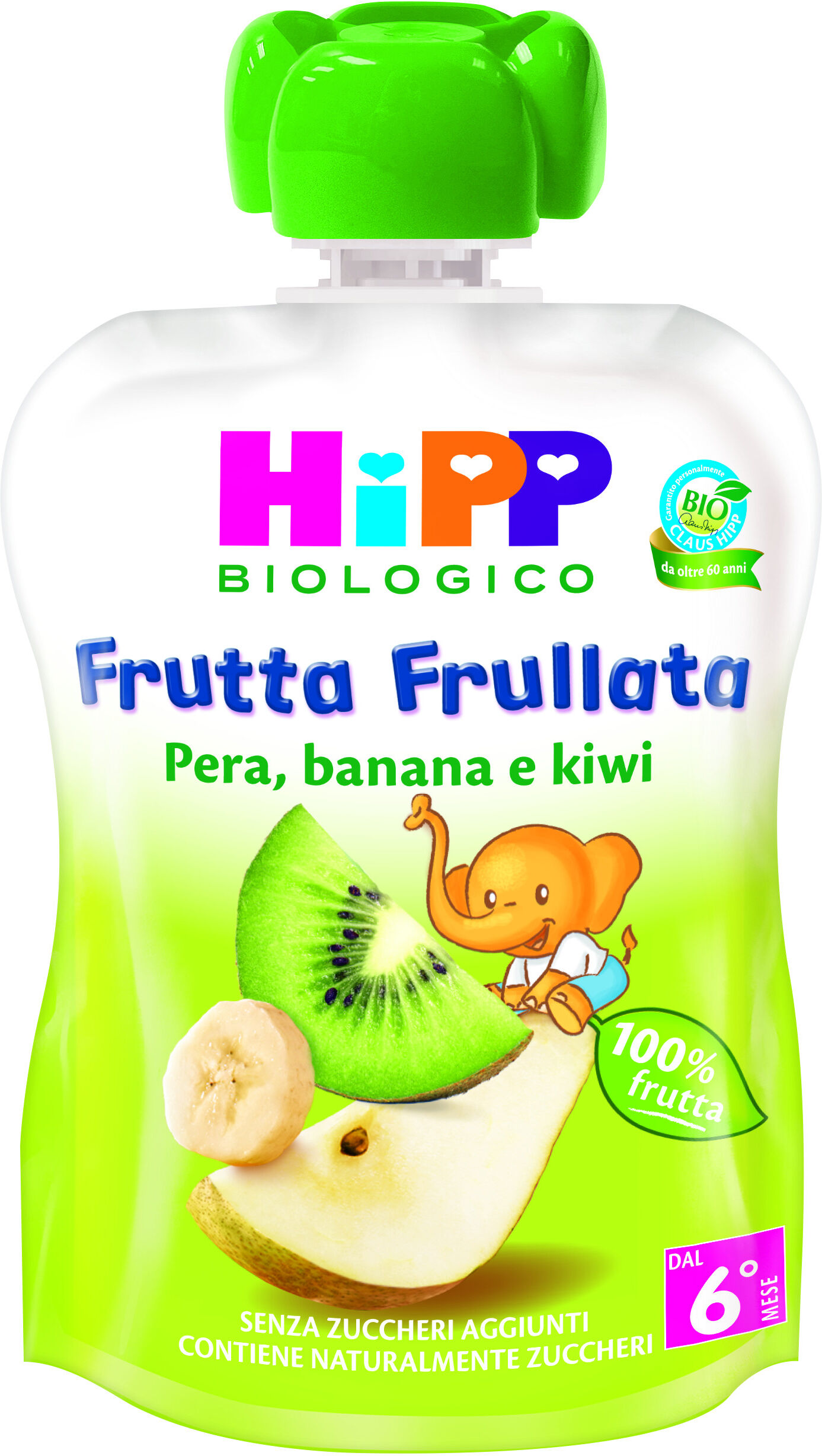 Hipp Italia Hipp Bio Frutta Frullata Pera Banana Kiwi 90g Per Bambini