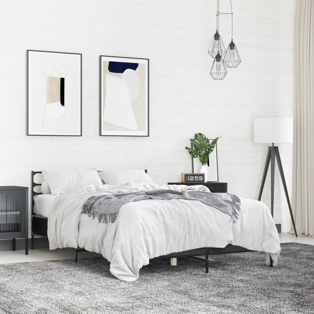 Borough Wharf Achillefs Open-Frame Bed Black Double (4'6)