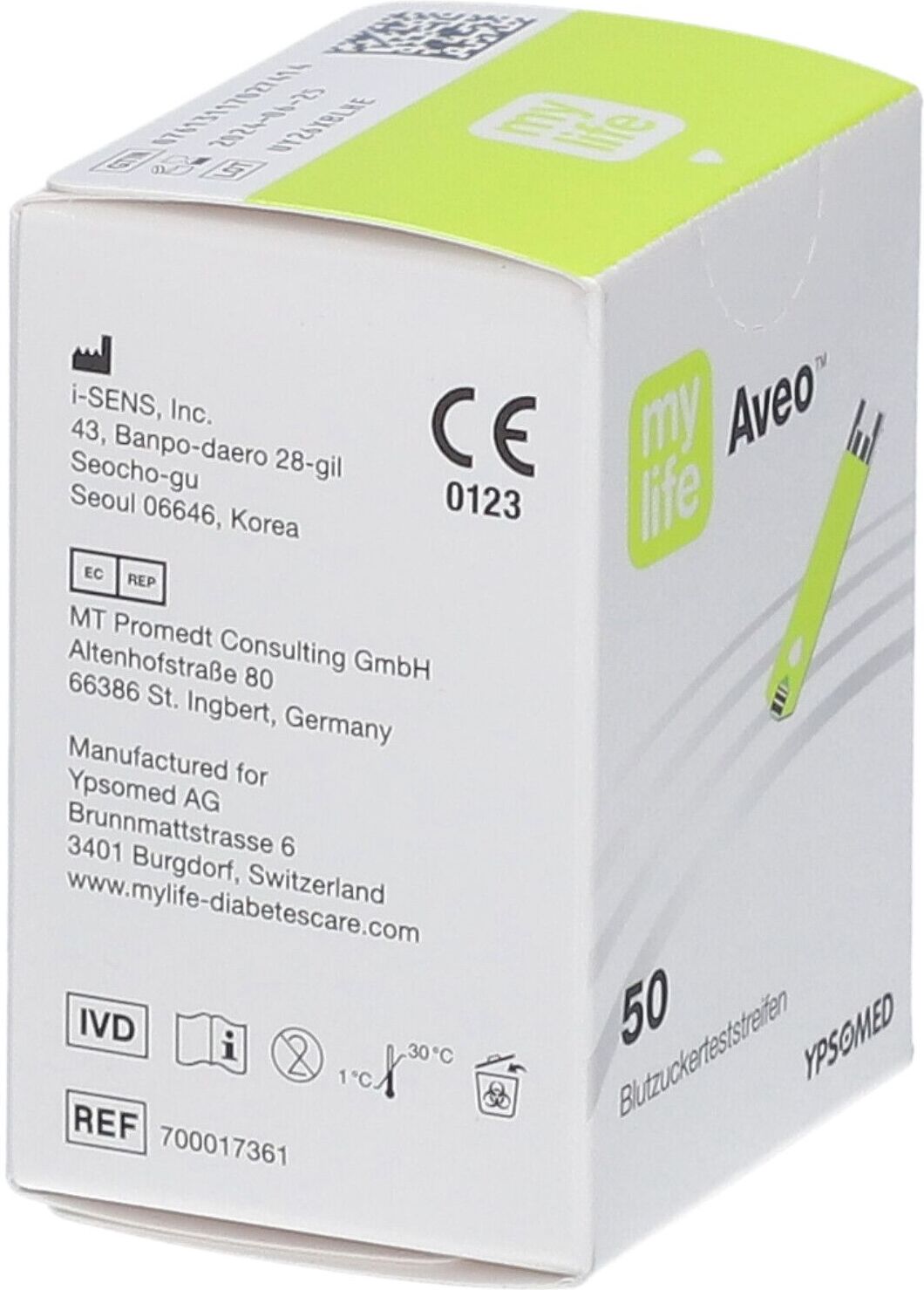 Mylife Aveo Blutzucker Teststreifen 50 St