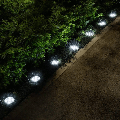 HomeDecorAndMore LLC In Ground Solar Lights   Outdoor In Ground LED Lights For Illuminated Driveways   Automatic Solar In Ground Lights Warm White