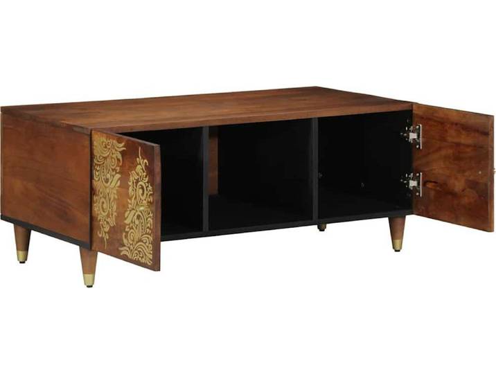 Table basse 100X54X40 Cm en bois de manguier massif Lumarko !