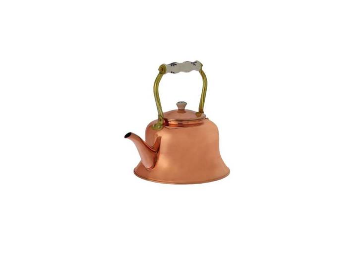 ich-zapfe Wasserkessel Wasserkessel, Teekessel - aus Kupfer, mit Porzellanhenkel, 1,5L