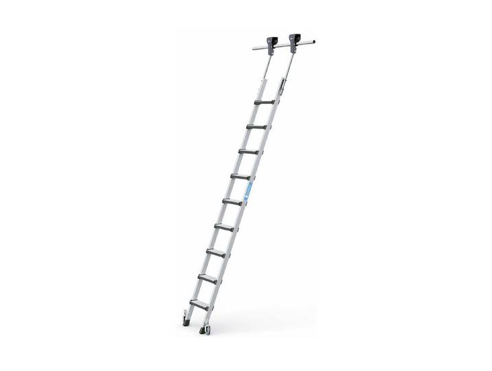 Zarges T-Gleiter ZARGES Comfortstep Trec LH - LM-Stufen-Regalleiter 9 Stufen