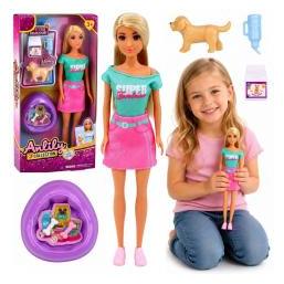 Lean Toys Anlily-Puppe mit Welpenzubehör (71225438)