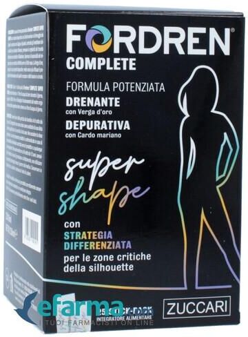 Zuccari Fordren Complete Super Shape Integratore Drenante Depurativo 25 Stick Pack