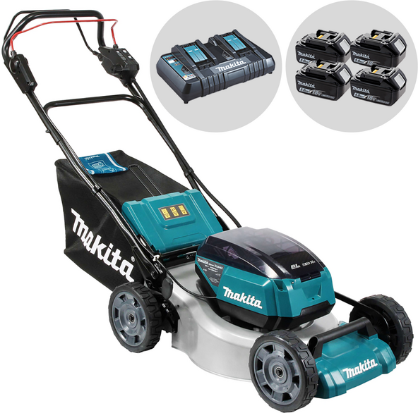 Makita DLM462Z - Tondeuse à gazon autotractée à batterie - 4x18V/5Ah - Coupe 46 cm