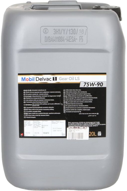 Getriebeöl MOBIL 153472 DELVAC 1 GO LS 75W90 20L