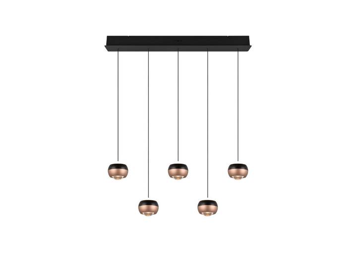 Led-Hängeleuchte Orbit, Schwarz, Metall, 10.5x200x100 cm, höhenverstellbar, Lampen & Leuchten, Innenbeleuchtung, Hängeleuchten, Pendelleuchten