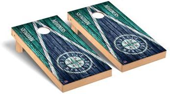 Skip's Garage Seattle Mariners MLB Triangle Cornhole Board Set