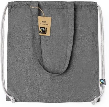 Sac à Dos Éthique Personnalisé Fairtrade Riak coton recyclé noir