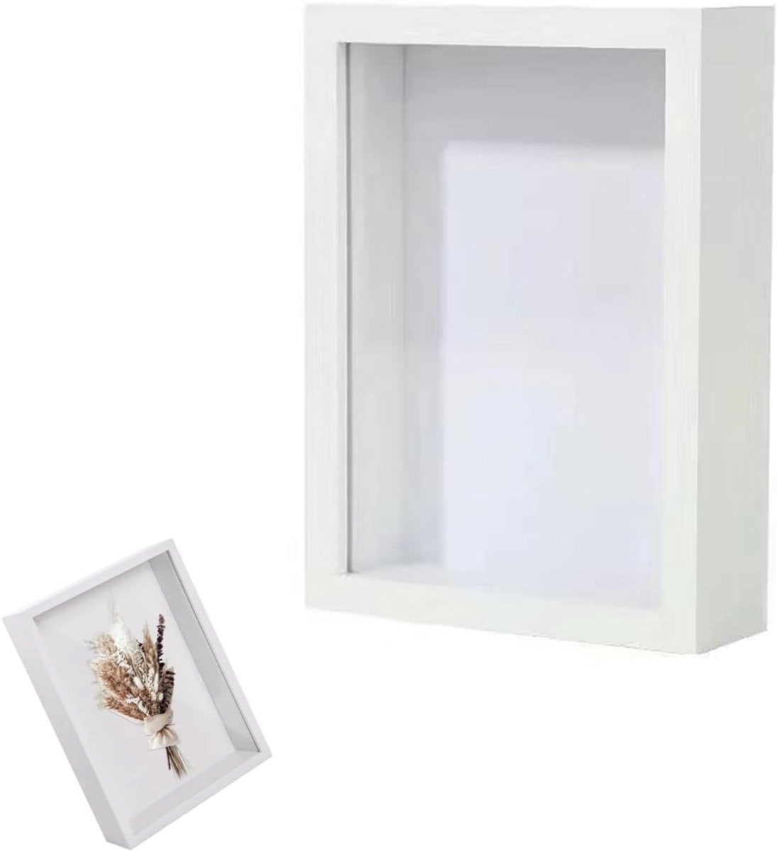 3D Schaduwdoos Diepe Fotolijst Wit - 25,5 cm