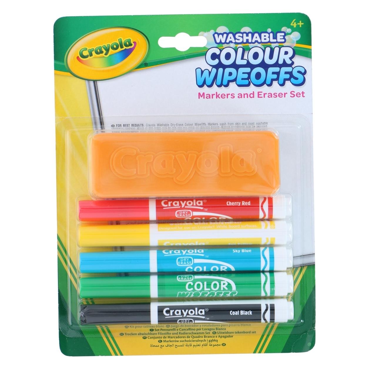 Crayola Dry Wipeoffs Stifte mit Wischer, 5St. (98-9302-E-000)