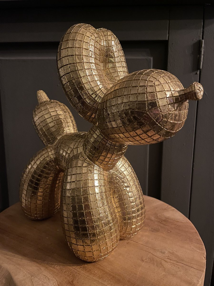 Gouden ballonhond voor disco thema decoratie