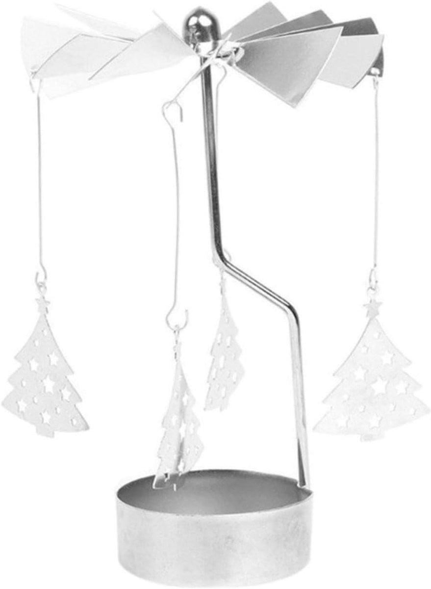 Elegante gouden metalen kandelaar voor kaarsen - Kerstdecoratie - 8 x 13 cm