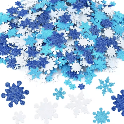 Inspire Curations Snowflake Foam Stickers Self Adhesive Christmas Craft Decorations glitter Snowflake St 1pack