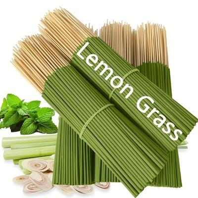 Uplift Essentials Lemongrass Oil Burning Stick With 45 Minute Burn Time For Home, Camping, And Outdoor Use 20pcs