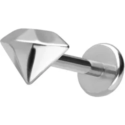 Titan Labret mit Push Fit DIAMANT
