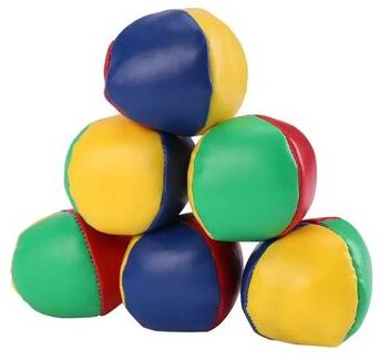 Smart Shopping Spot Soft Leather Juggling Balls Set For Beginners Easy Grip Circus Practice Balls 6 Pcs