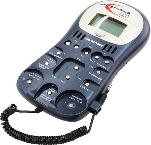 Ansmann Batterietester Energy-Check LCD Messbereich (Batterietester) 1,2 V, 1,5 V, 3 V, 9 V, 12V Akku, Batterie 4000392