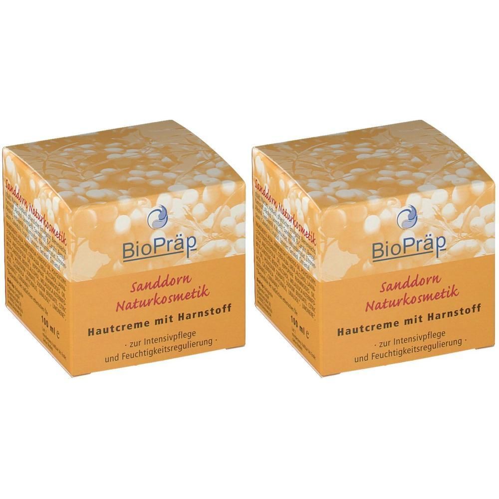 Sanddorn Hautcreme mit Harnstoff 2x 2x100 ml Creme
