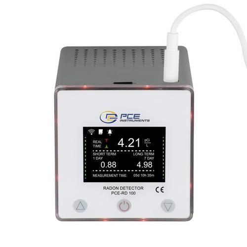 PCE Instruments Strahlenmessgerät PCE-RD 100 Radon Detektor für Innenräume |0,1 ... 99,9 pCi/L |3700 Bq/m³ |App |WiFi