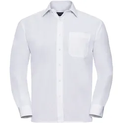 Russell Collection Klassisches Popeline Hemd, white, M