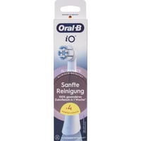 Oral-B iO Sanfte Reinigung 4er, Aufsteckbürste weiß, für empfindliche Bereiche und gesünderes Zahnfleisch