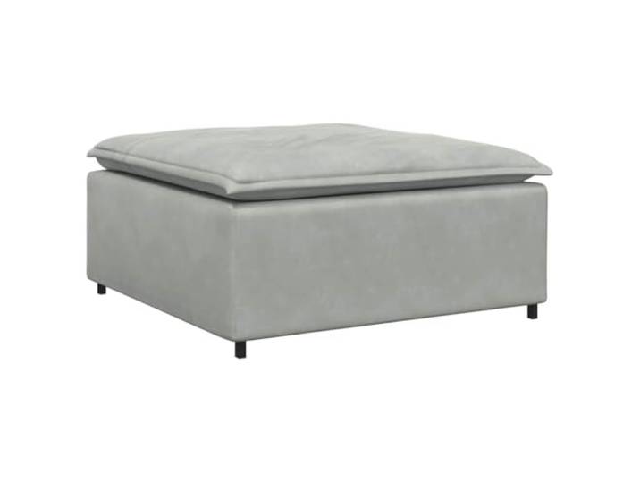 Makastle Modularer Fußhocker Hellgrau Samt 100x100x48 cm