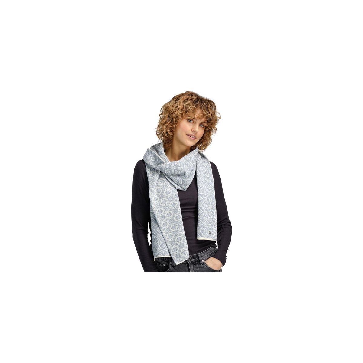 Dale of Norway Christiania Scarf offwhite metalgrey (A) One size 11701-A-One size