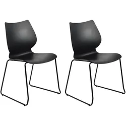 CLP 2er Set Stuhl Houma - Farbe: schwarz