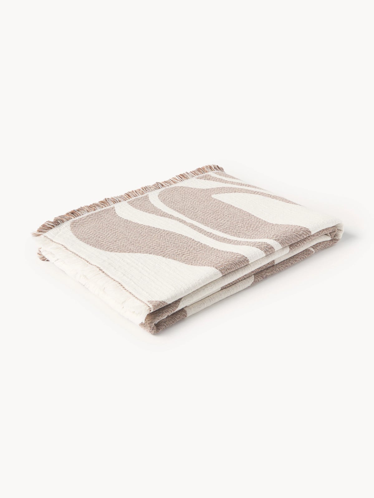 Westwing Collection Jacquard plaid Rui met franjes