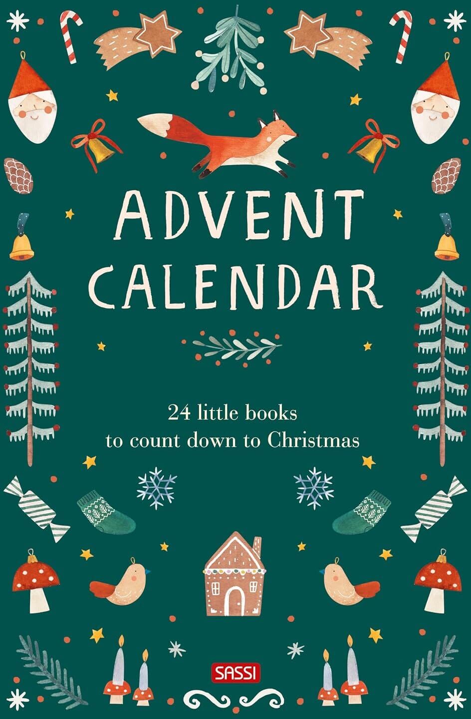 Advent Calendar by Alice Pasinetti 24 Little Books to Count down to Christmas - Ages 3+ - Hardback Sassi