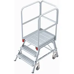 Euroline Mobile Podesttreppe / Podestleiter einseitig begehbar Nr. 515 3 Stufen