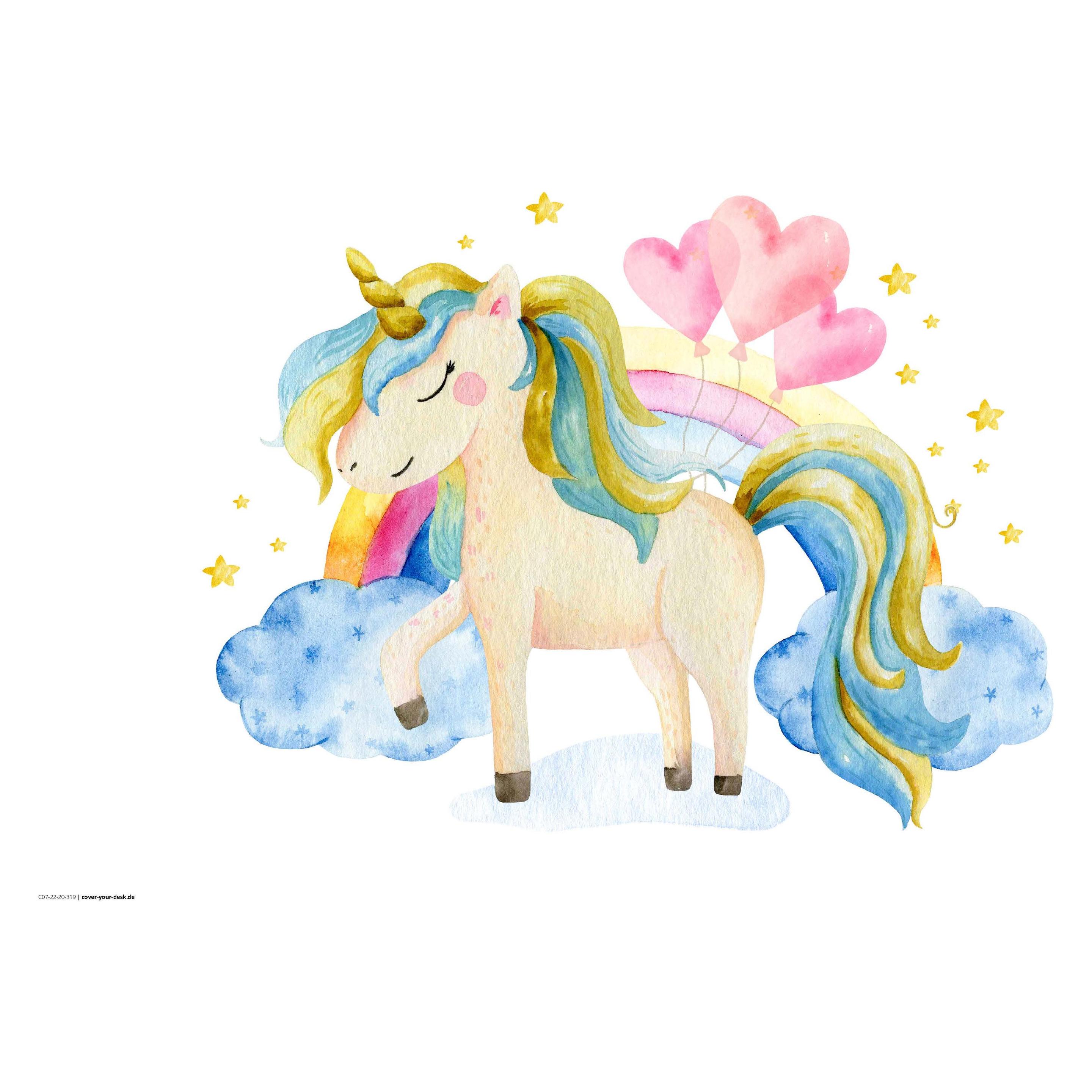 CoverYourDesk Schreibtischunterlage Einhorn in den Wolken (21557471)