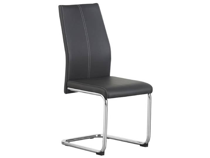 Stuhl MAT Synthetisches Leder dunkelgrau