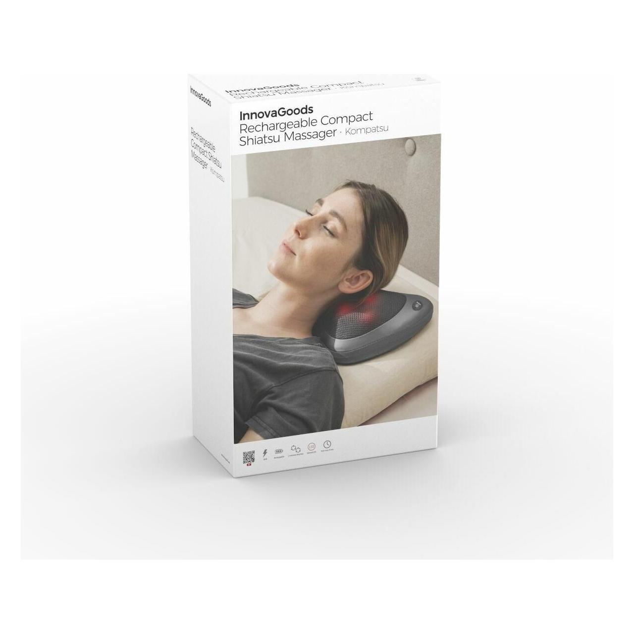 InnovaGoods Kompaktes Shiatsu-Massagegerät, wiederaufladbar Kompatsu (53791197)