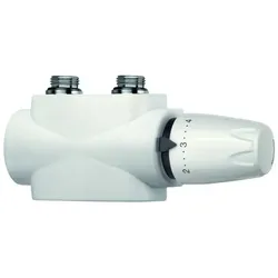 Heimeier Multilux 4-Set Thermostatventil 9690-42.000 umstellbar von Zwei- auf Einrohrbetrieb, weiß