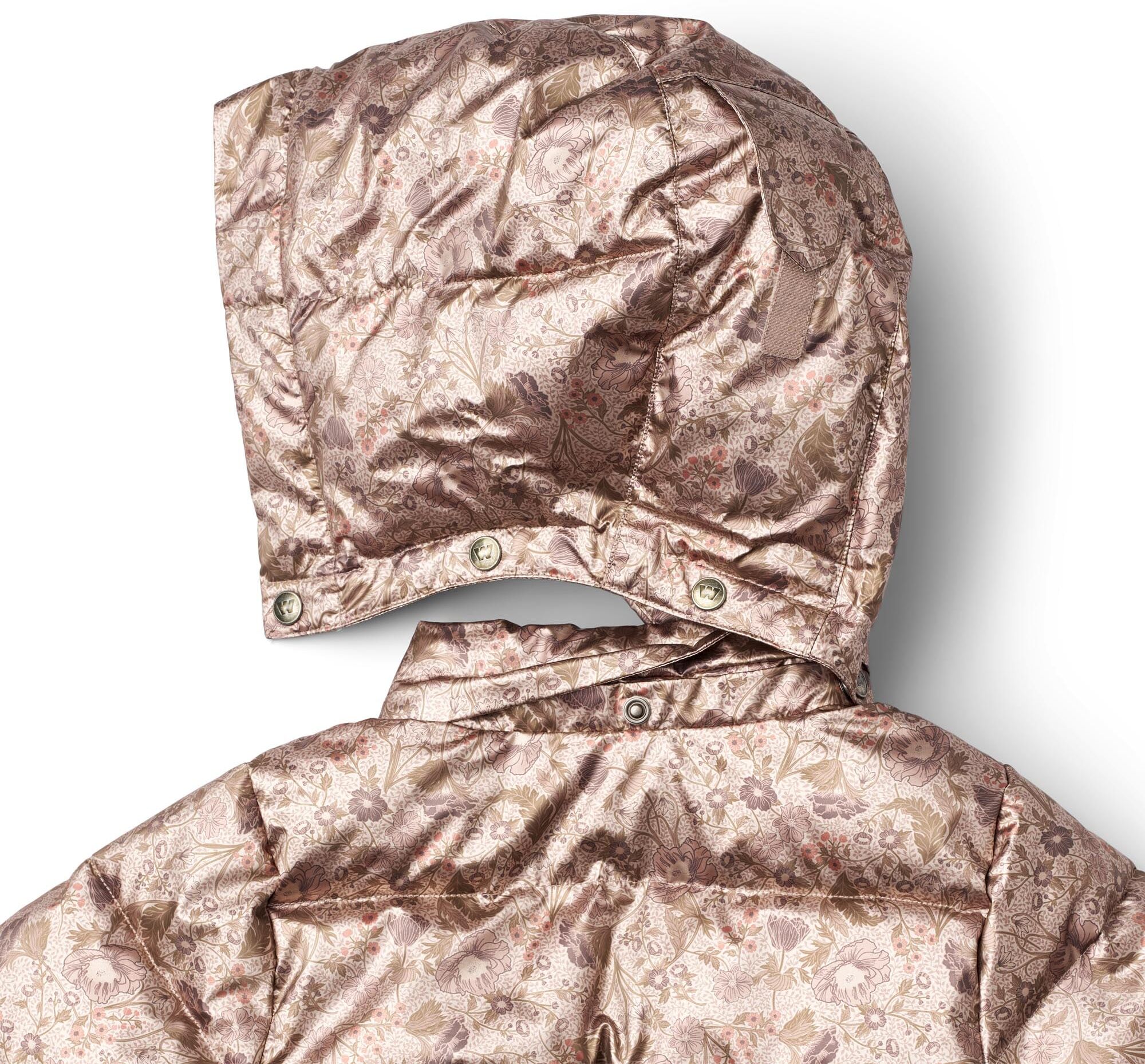 Steppjacke WHEAT "Puffer jacket Eli", Mädchen, Gr. 98, rosa (5090 golden flowers), Web, Obermaterial: 100% Nylon, A-Linie normal, Bündchen, Jacken Steppjacke, Kunstfaser, wasserdicht, atmungsaktiv 5090 golden flowers 98