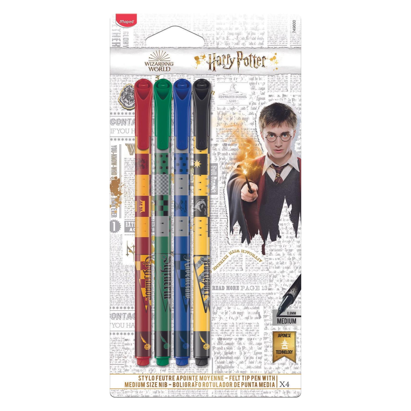 Maped Fasermaler HARRY POTTER, 4er Blister (4x) (749600)