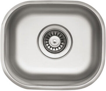 Ukinox 290mm W Single Bowl Stainless Steel Kitchen Sink Stainless Steel 342mm L